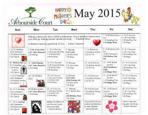 May Events at Arbourside Court