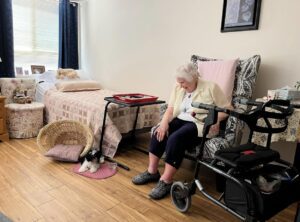 Our Pet Therapy Dog Gucci Visiting Residents.