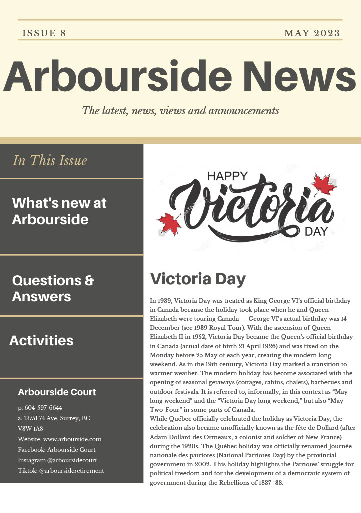 Arbourside newslettter