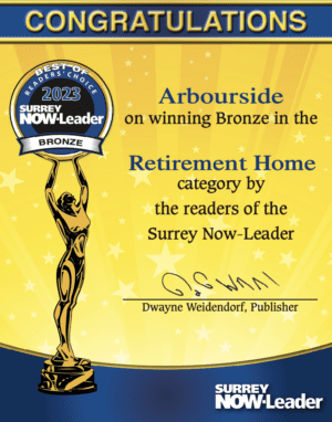 Arbourside Surrey NOW-Leader Bronze award