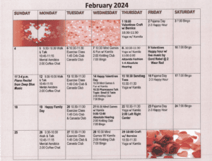 Arbourside February Calendar