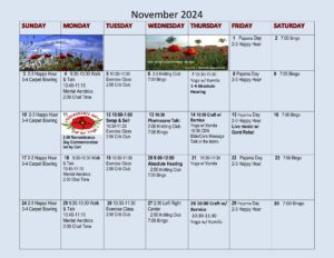 November Calendar 2024