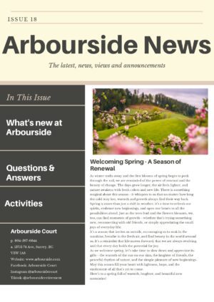 Arbourside Newsletter