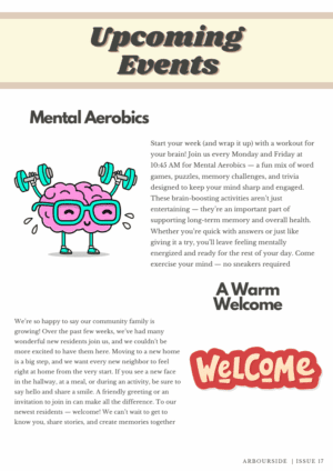 Arbourside Court August 2025 Newsletter