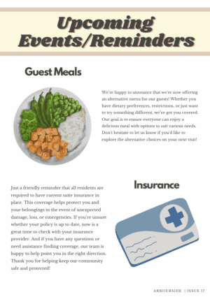 Arbourside Court August 2025 Newsletter