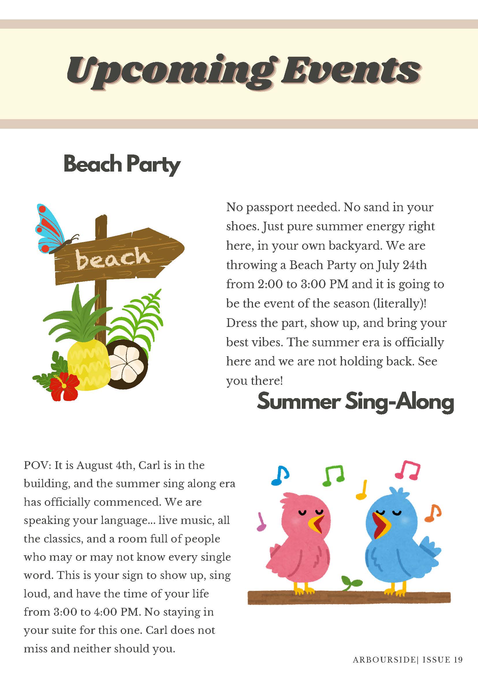 Beach Party & Summer Sing-Along!